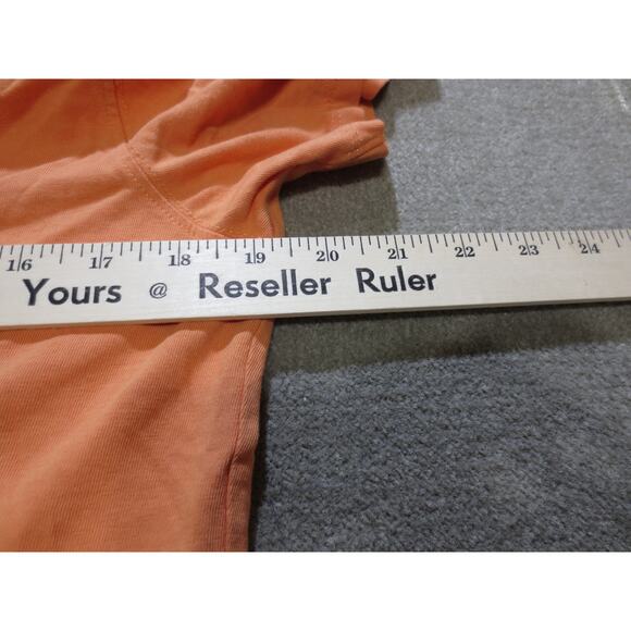 Life is Good Womens Shirt Meidum Orange Tee Short Sleeve Tree Butterfly - Picture 5 of 7